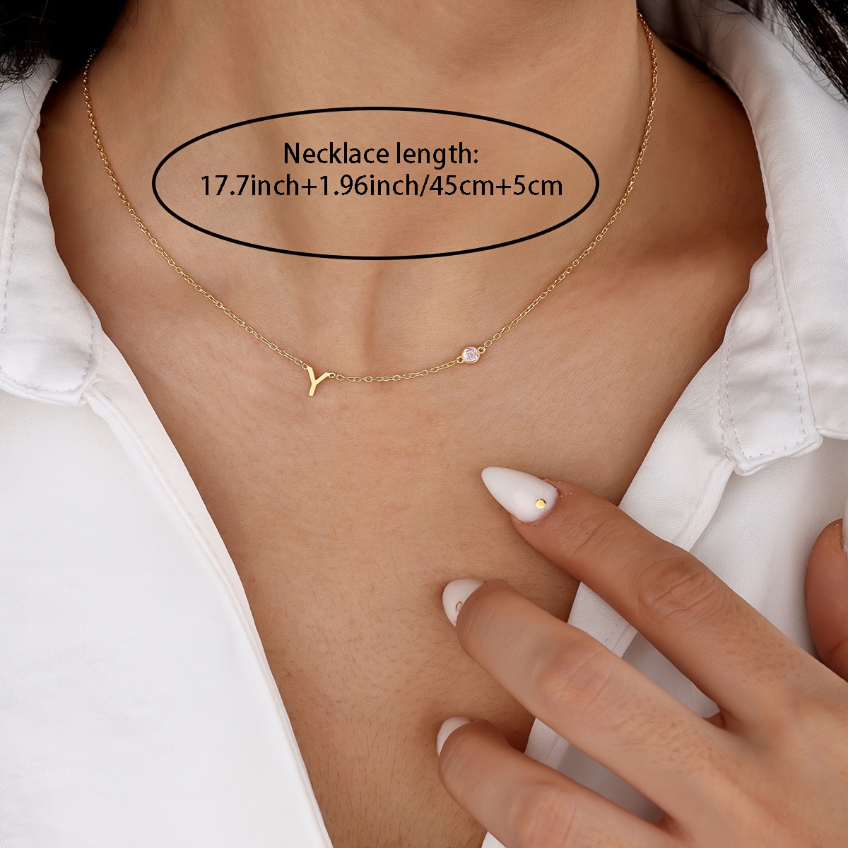 Personalized Women's Exquisite Birthstone Necklace, 18K Gold Plated
